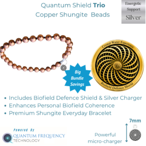 Quantum Shield Trio Shungite Copper Coated Bracelet