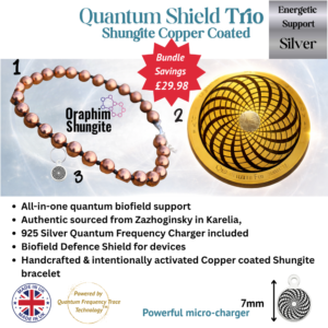 Quantum Shield Trio Shungite Copper Coated Bracelet