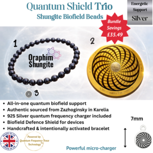 Quantum Shield Trio Shungite Bead Bracelet