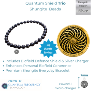 Quantum Shield Trio Shungite Bead Bracelet