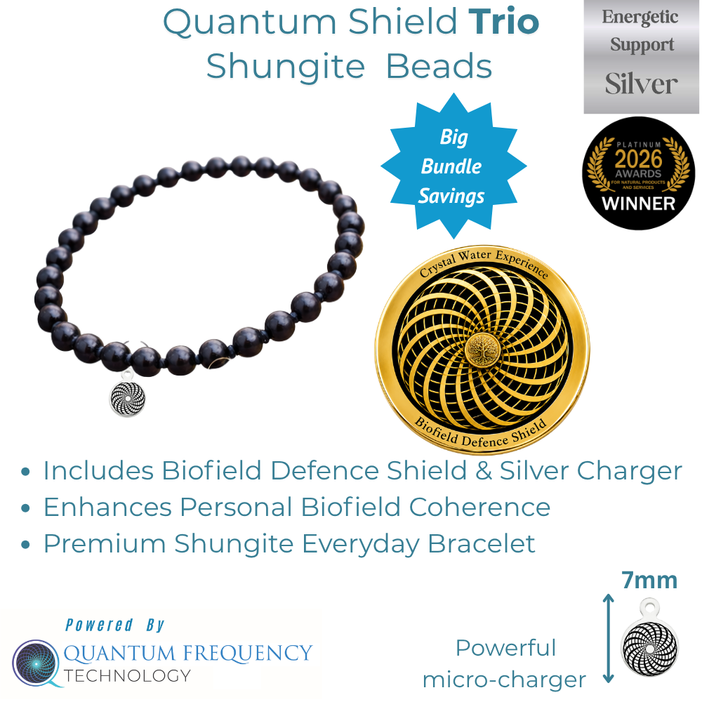 Quantum Shield Trio Shungite Bead Bracelet