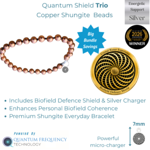 Quantum Shield Trio Shungite Copper Coated Bracelet