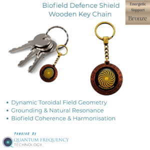 Biofield Defence Shield Wooden Key Chain