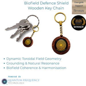Biofield Defence Shield Wooden Key Chain