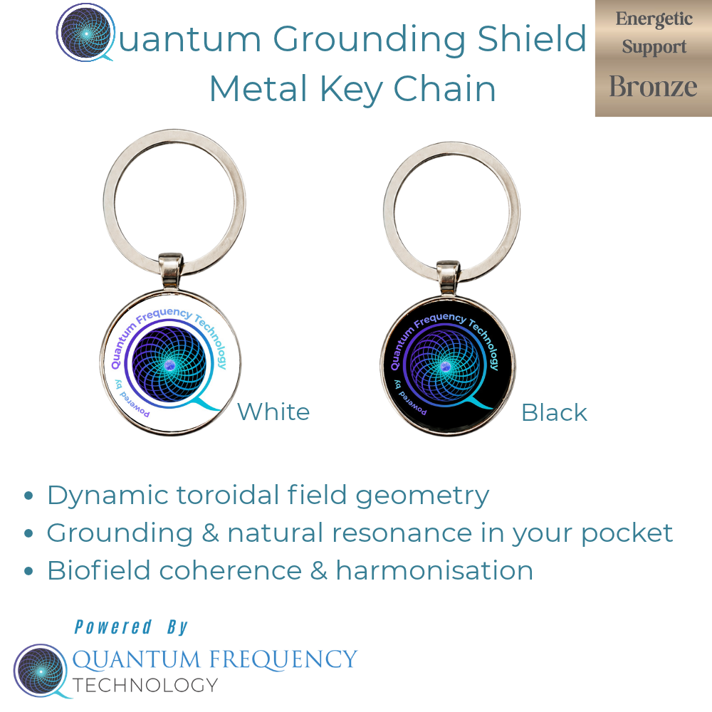 Quantum Grounding Shield Metal Key Chain